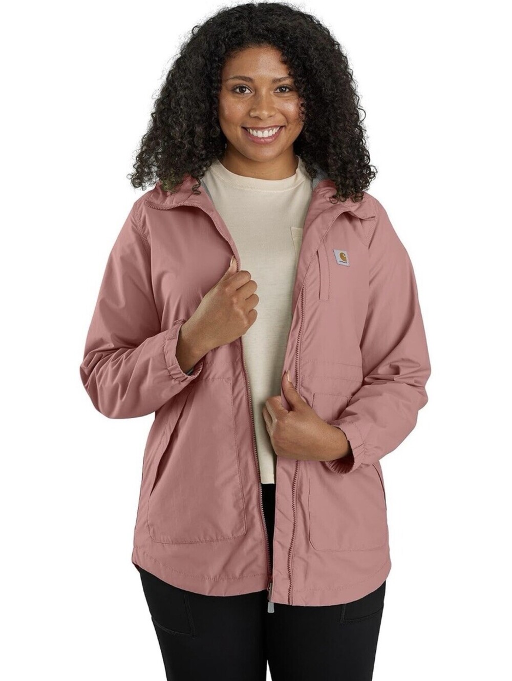 Carhartt Rockford Coat Hooded Full-Zip Jacket Women’s Size XL Rose Tint Pink